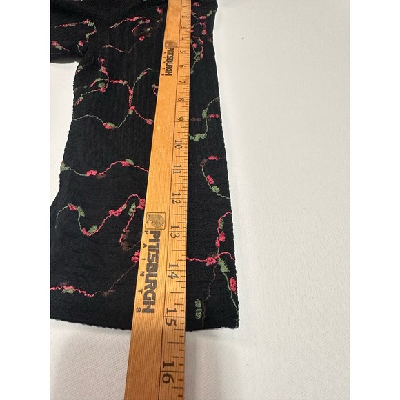 Vintage Good Clothes Classics Womens Black Blouse with embroidery - Large - Picture 8 of 14